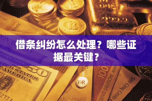 北京借条纠纷怎么处理？哪些证据最关键？